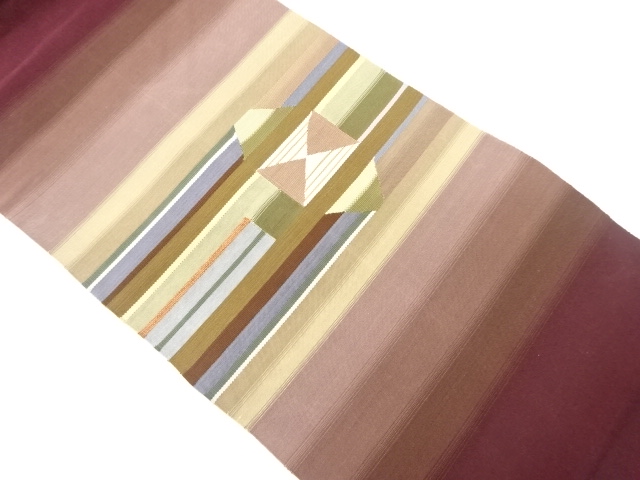 JAPANESE NAGOYA OBI / WOVEN ABSTRACT STRIPE